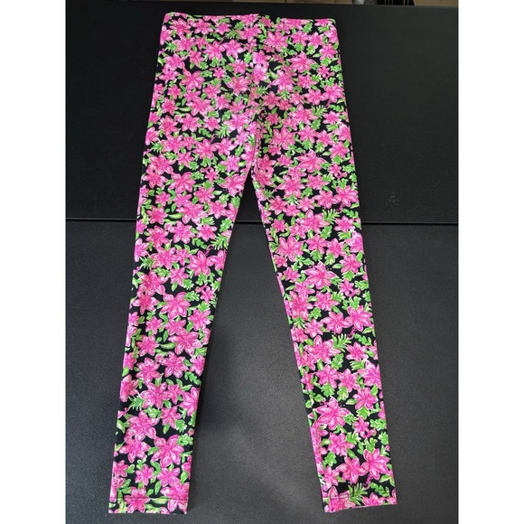 Lilly Pulitzer Other - Lilly Pulitzer Leggings Girls Large 8-10 Pink Floral Life Of The Party